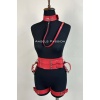 Kelepçeli Şık Deri Harness Takım, Kadın  Giyim - Brf869