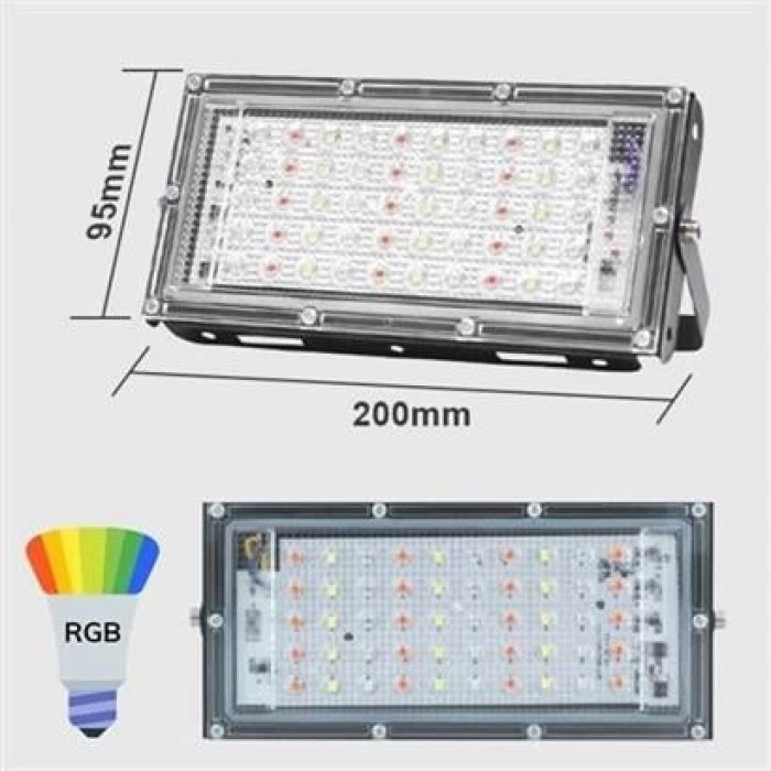 Kumandalı Led Işık Dış Cephe Aydınlatması  Rgb Led Panel Işık Partiled Aydınlatma