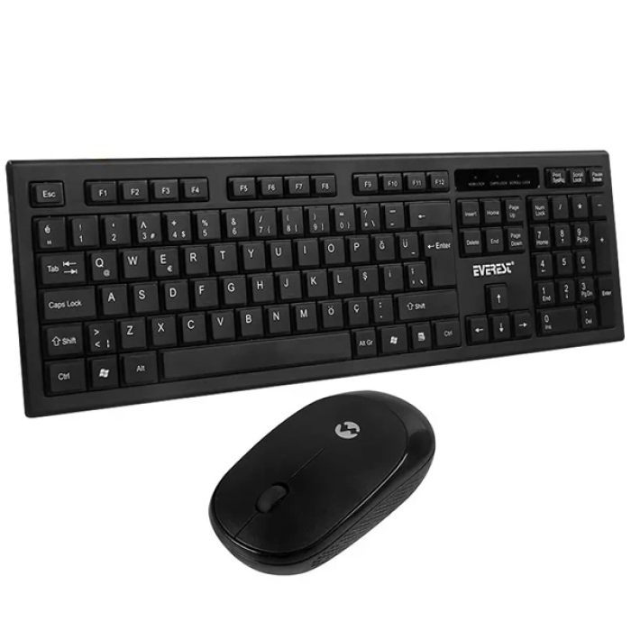 Km-6121 Siyah Kablosuz Slım Q Klavye + Mouse Set