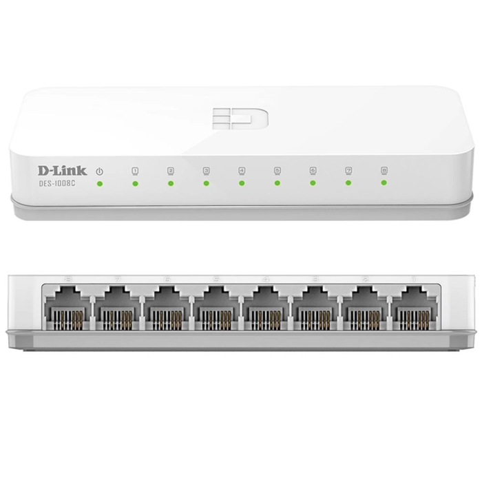 D-Lınk Des-1008C 8 Port 10/100 Mbps Ethernet Swıtch