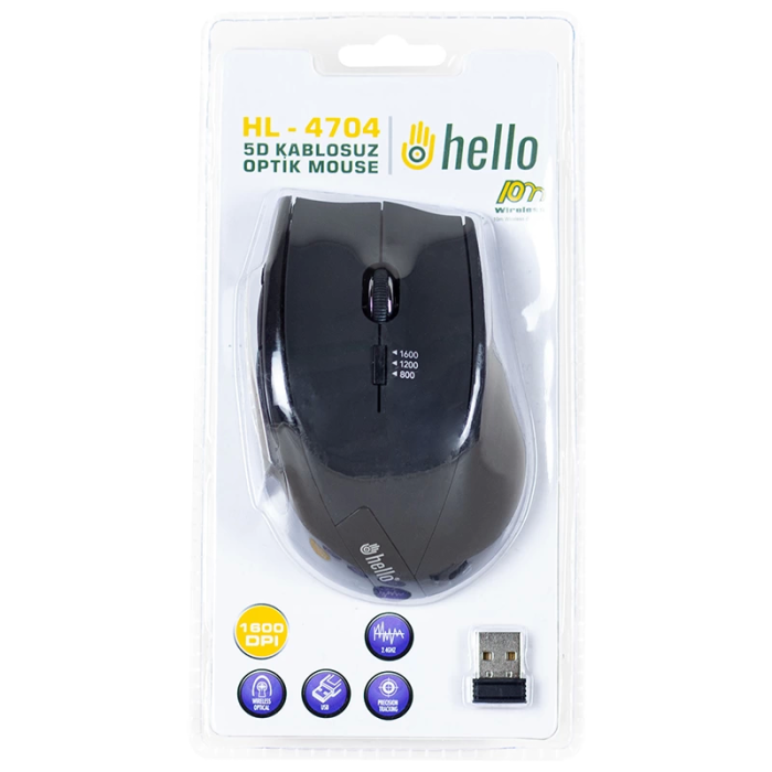 Hl-4704 2.4Ghz 1600 Dpı 5D Kablosuz Optik Gamıng Mouse