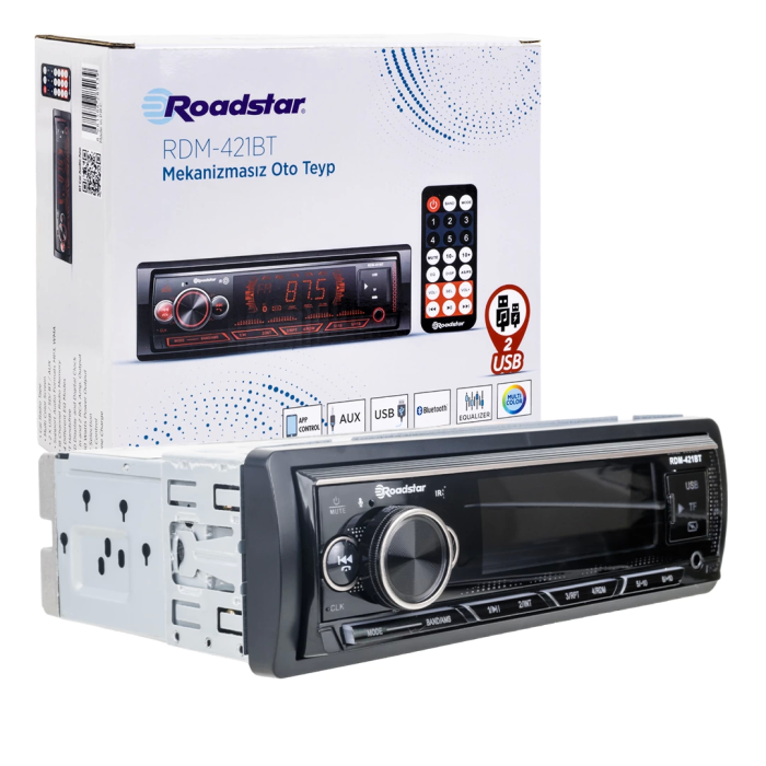 Roadstar Rdm-421Bt 2Xusb/sd/fm/aux/bt Mekaniksiz Oto Teyp 4X50 Watt