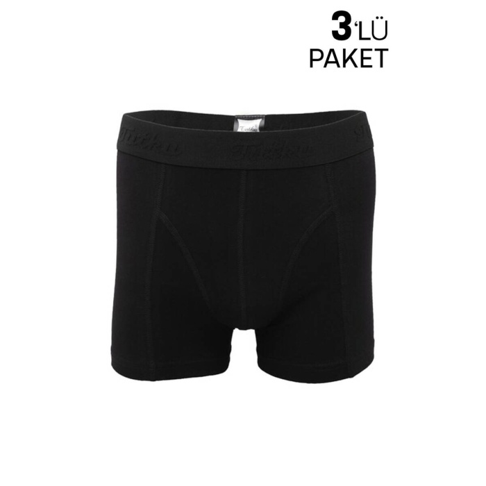 Erkek Elastan Boxer 3 Lü 114 Kod/renk: Siyah