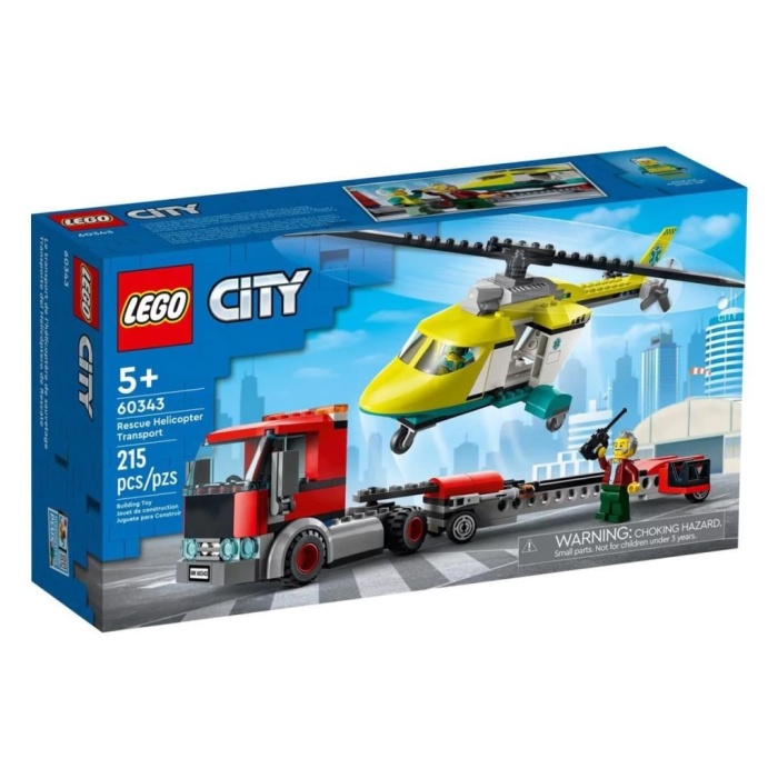 60343 Lego® City - Kurtarma Helikopteri Nakliyesi 215 Parça +5 Yaş Özel Lı Ürün