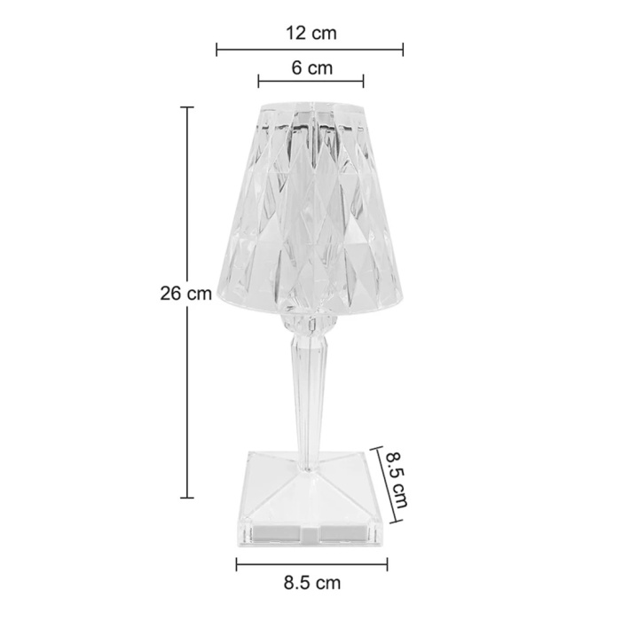 Ha-1638 Dekoratif Rgb Ledli Ambiyans Masa Gece Lambasi Uzaktan Kumandali Şarjli Dokunmatik Tuşlu
