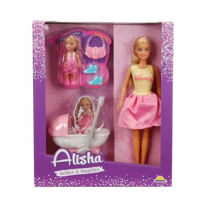 3386 Alisha Mother & Daughter Mutlu Gezinti Alisha Bebek -