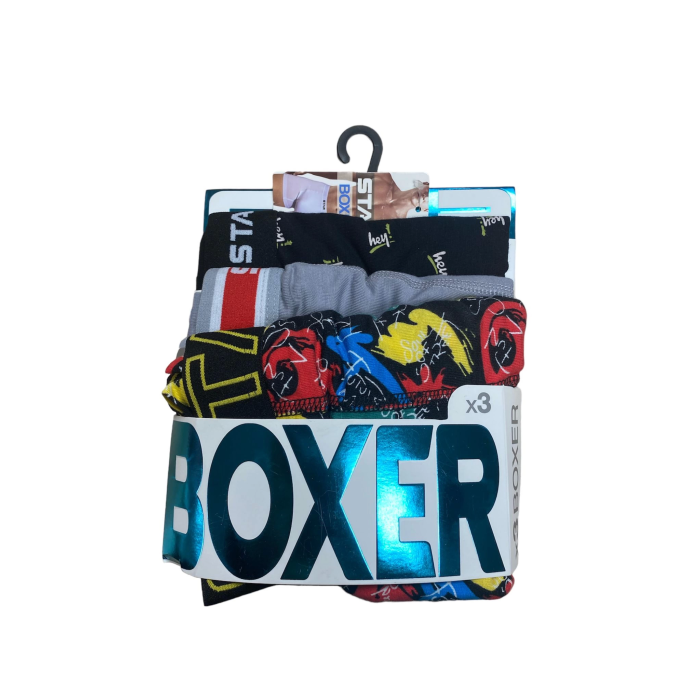 105 Desenli Jakar Erkek 3lü Kemer Boxer