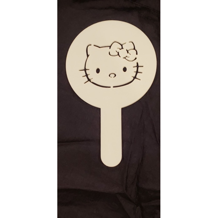 Kahve Kalıbı , Kahve Şablonu Hello Kitty  Beyaz 4391157