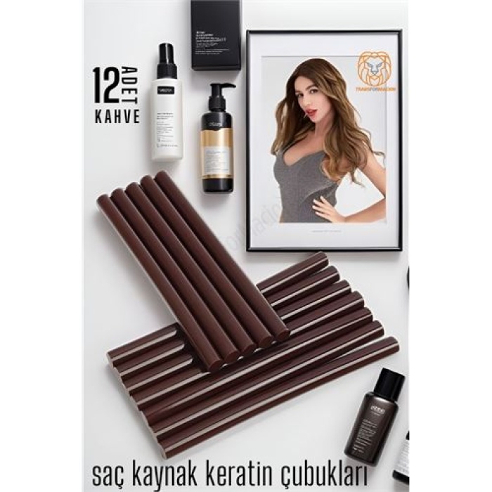 Nano Keratin Kaynak Çubukları 12 Adet Kahve Absolute