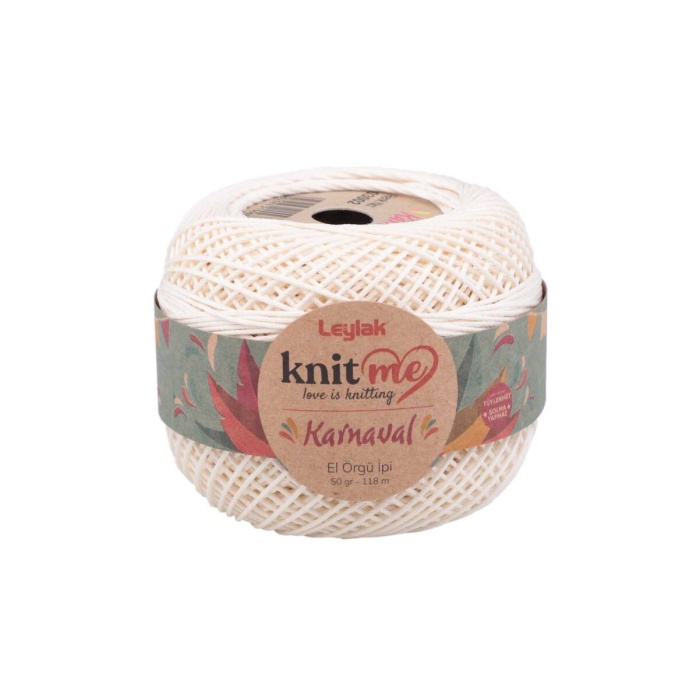 Knit Me Karnaval El Örgü Ipi Krem 03002 50 Gr.