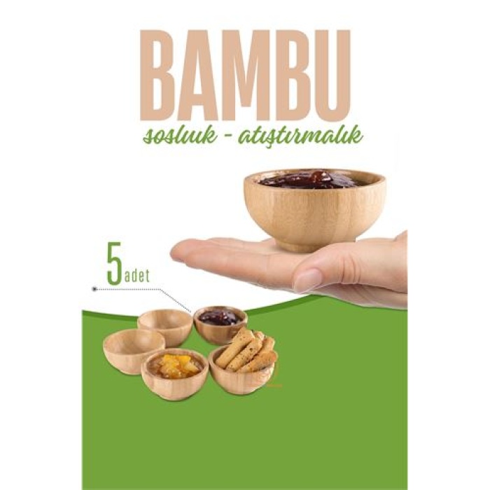 Bambu Sosluk Reçellik Seti 5 Adet Mini