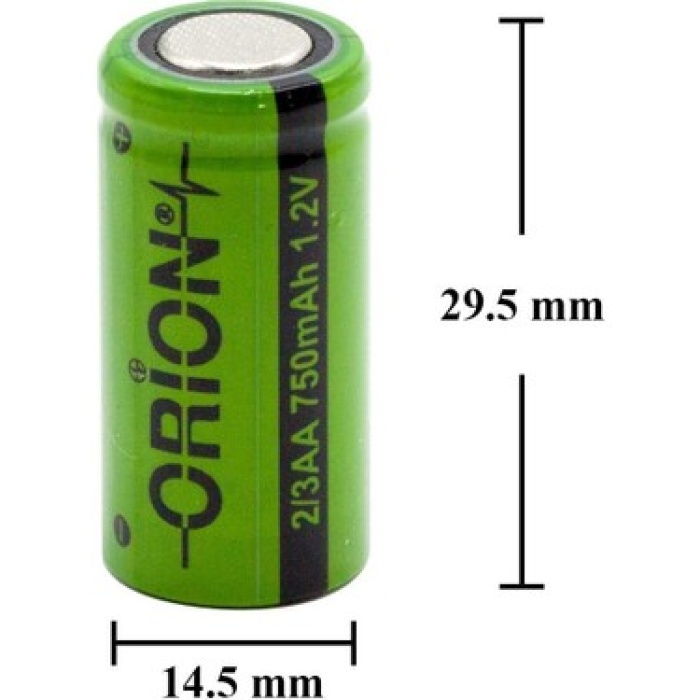 Orion NI-MH 2/3 AA Şarjlı Pil 750Mah