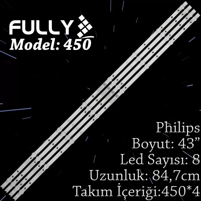 Fully Set-450 Tv Led Phılıps 43