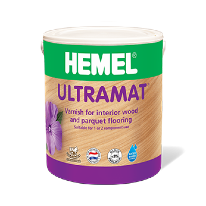 HEMEL Ultramat Tek Komponentli Su Bazlı Parke Cilası - 2,5 LT