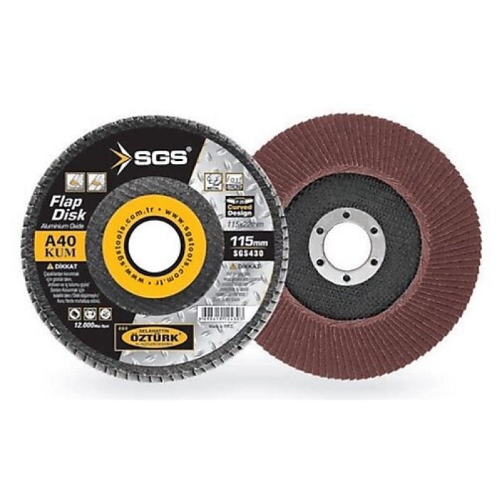 SGS Flap Disk Zımpara 115 Mm 40 Kum SGS430