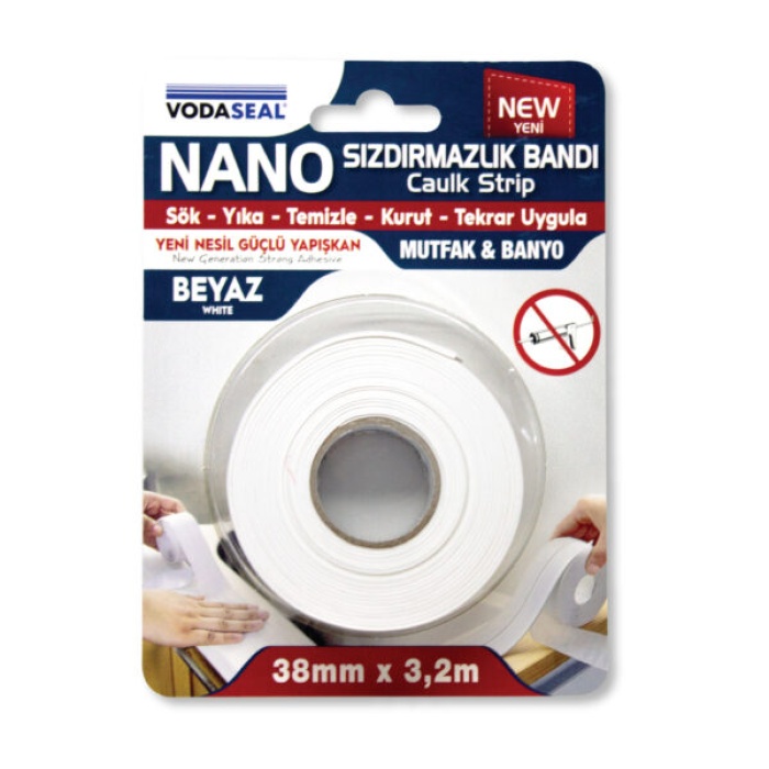 Nano Sızdırmazlık Bandı - 38 mm x .20 mt - Beyaz