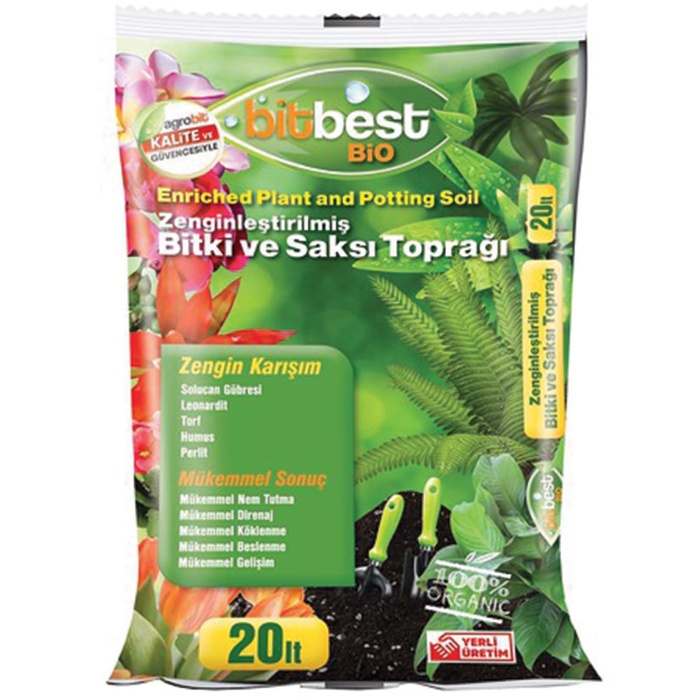 Bitbest Solucan Gübreli Bitki ve Saksı Toprağı 20 lt