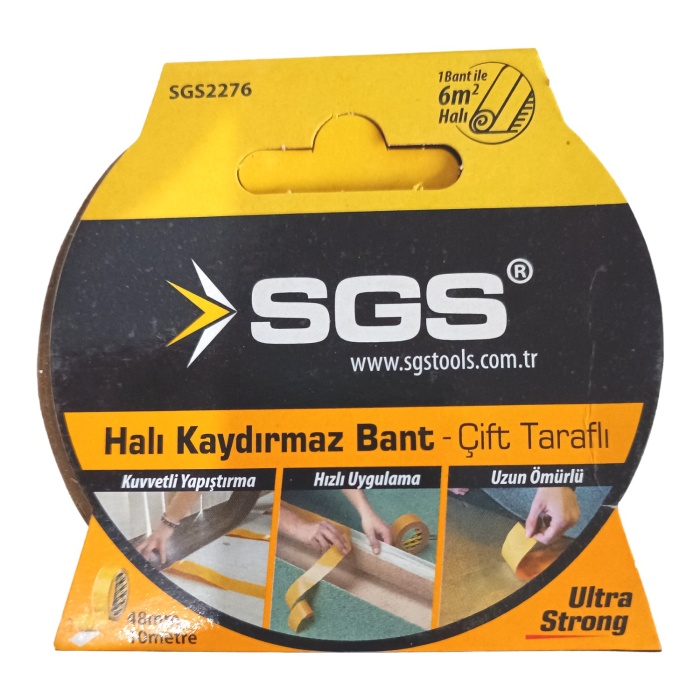 Grande Home SGS Halı Kaydırmaz Yapıştırma Bandı Çift Taraflı  24 mm 10 M