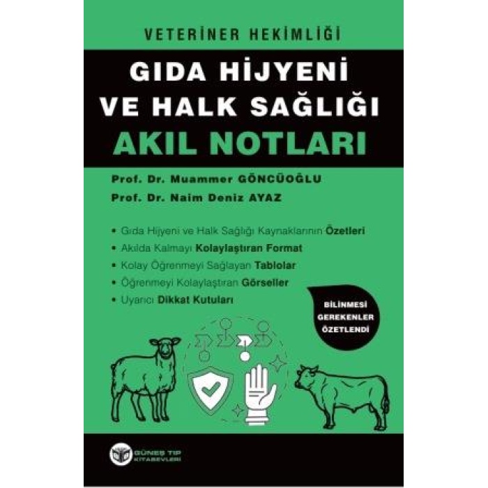 VETERİNER HEKİMLİĞİ GIDA HİJYENİ VE HALK SAĞLIĞI AKIL NOTLARI