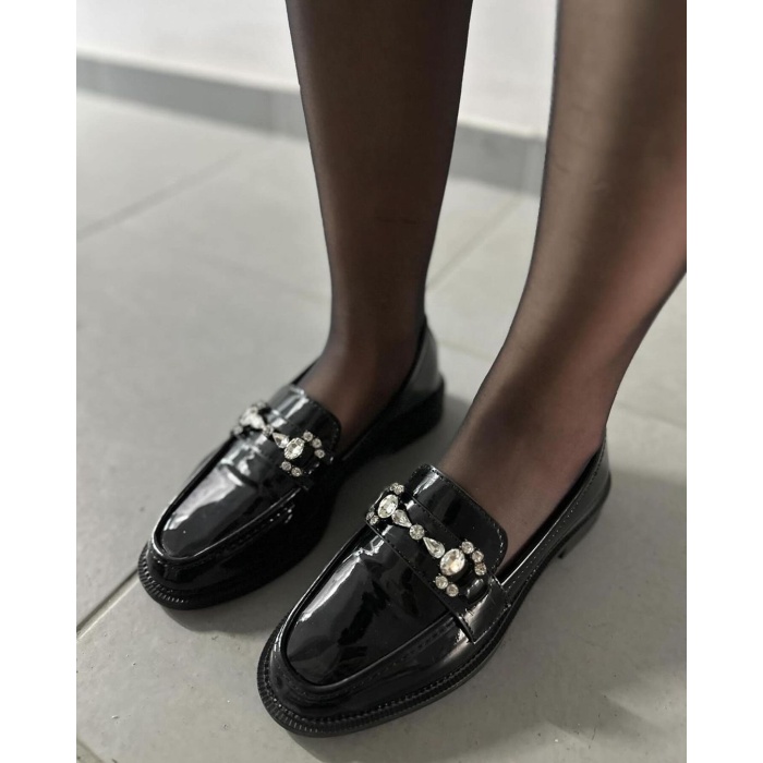 Hco Taşlı Kadın Loafer Babet