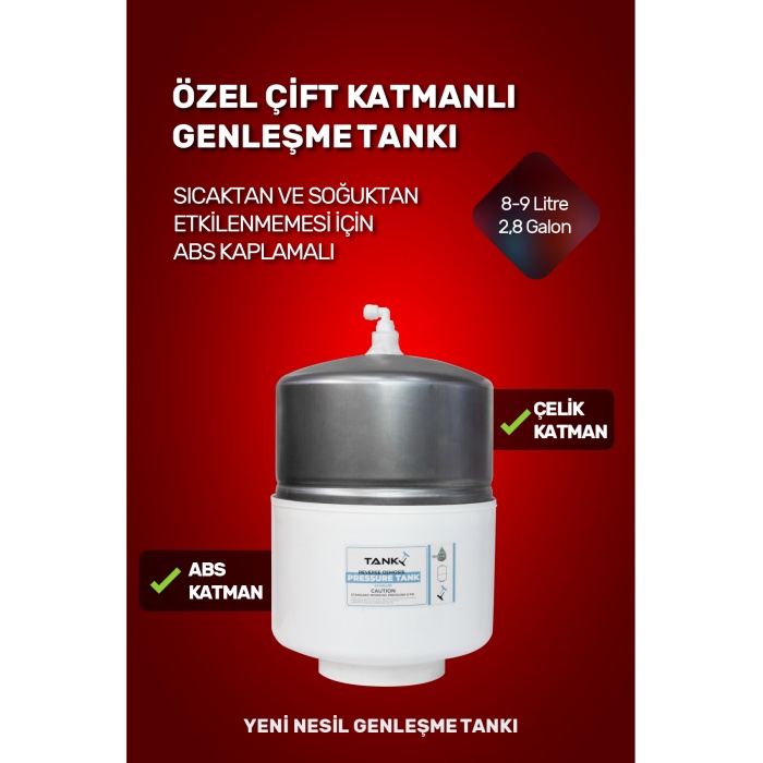 8 Litre 15 Aşama Mineralli 75 GPD Su Arıtma Cihazı HMAXS3512