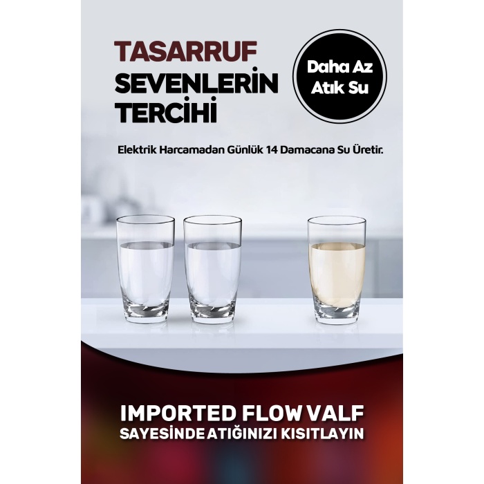 8 Litre 15 Aşama Mineralli 75 GPD Su Arıtma Cihazı (HEDİYELİ) HMAXS3513