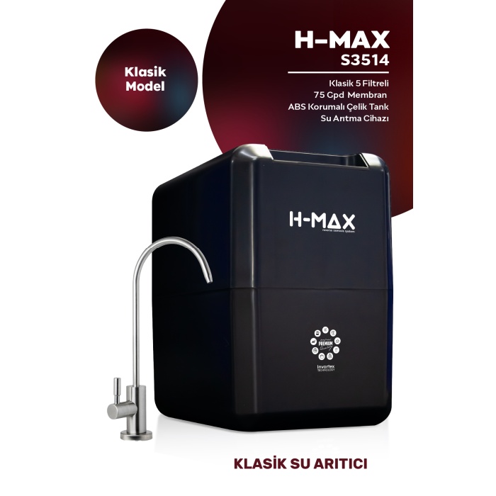 8 Litre 5 Aşama 75 GPD Su Arıtma Cihazı (HEDİYELİ) HMAXS3514