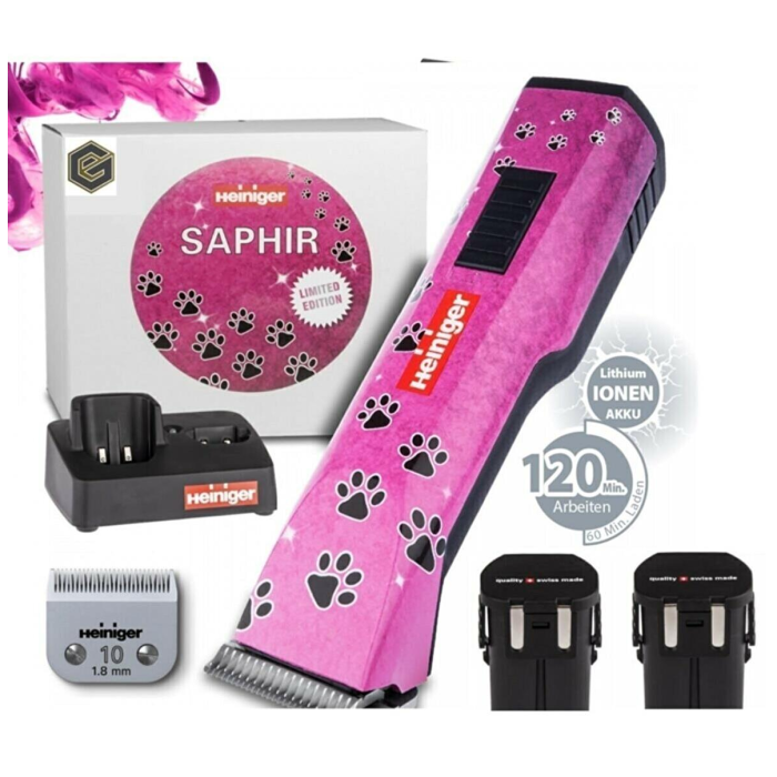 Heiniger Saphir Pink Kedi Köpek Traş Makinesi İki Akülü