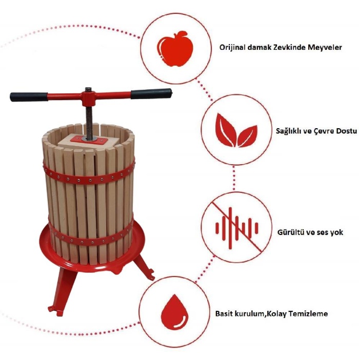 Fenglin FP 18 Ahşap Meyve Sıkma Presi 18 Lt