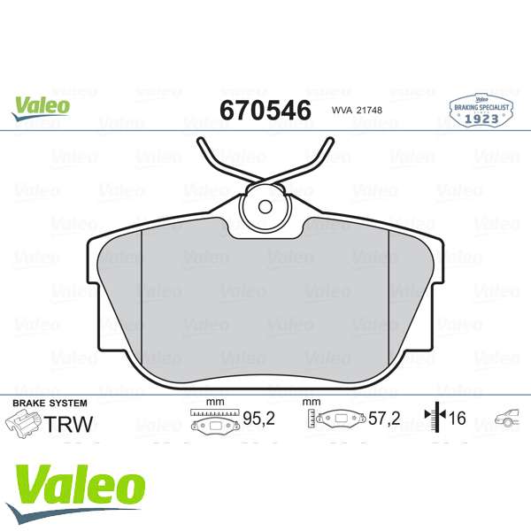 DISK FREN BALATA ARKA RENAULT TRAFIC II/TRAFI - VALEO 670546