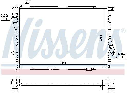 Motor Su Radyatoru Bmw 5 E39 Bmw 7 E38 - NISSENS 60648