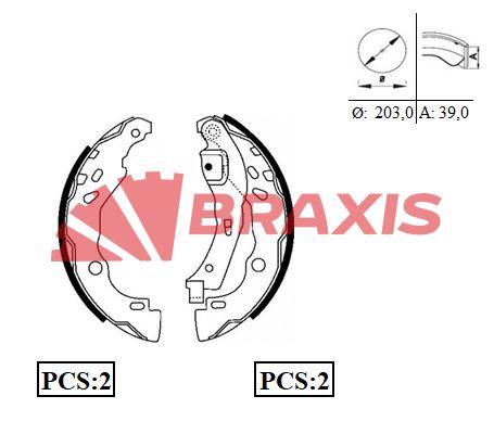 ARKA FREN BALATASI PABUCLU RENAULT CLIO II 9 - BRAXIS AC0062