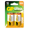 GP LR20 Büyük Boy Ultra Alkalin Pil 2li Paket GP13AU-U2 D Boy