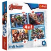 Trefl Puzzle 4 In 1 Fearless Avengers Marvel 34310