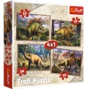 Trefl Puzzle 4 in 1 Dınosaurs 34249