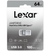 Lexar 128GB Usb 3.0 J.Drive D35c OTG Type-C 100MB-s Çift Taraflı Flash Bellek