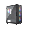 PowerBoost PB-P521B 750w 80+ Bronze USB 3.0 ATX Mesh RGB fan siyah Kasa