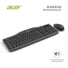 Acer OAK-930 Kablolu Sessiz Tuşlu  Klavye Moue Set Siyah (Klavye 1,40Cm-Mouse 1.60Cm Kablo)