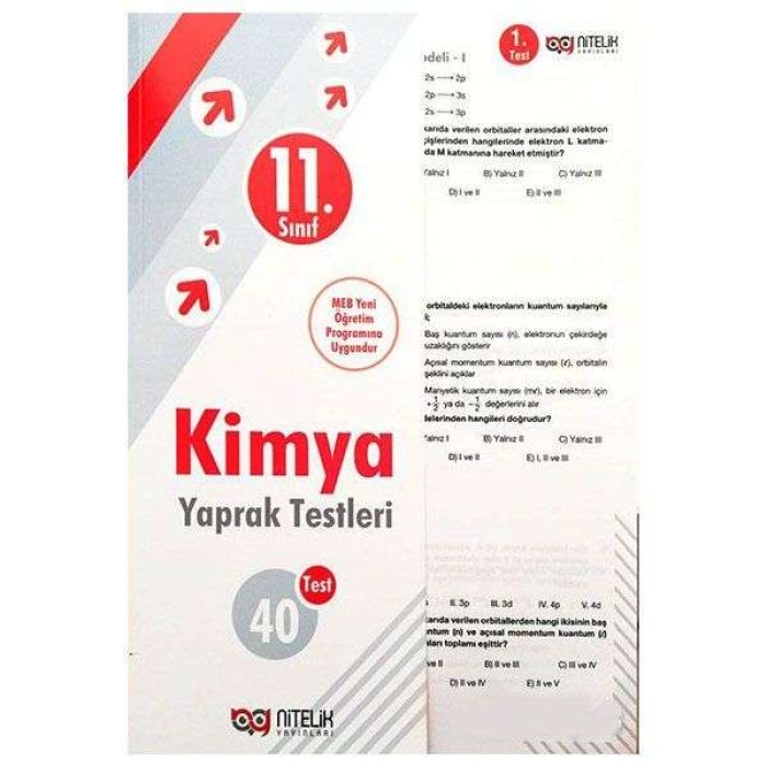 Nitelik Yaprak Test 11.Sınıf Kimya