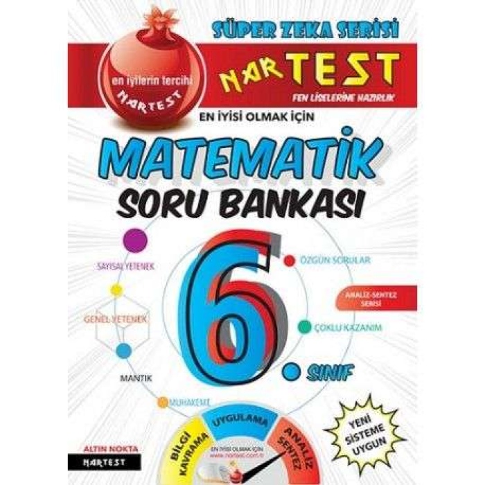 Nartest Yayınları 6. Sınıf Süper Zeka Matematik Soru Bankası Fen Lisel