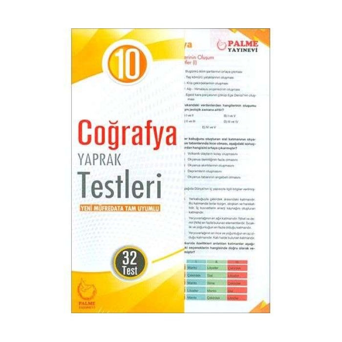 Palme Yaprak Test 10.Sınıf Coğrafya