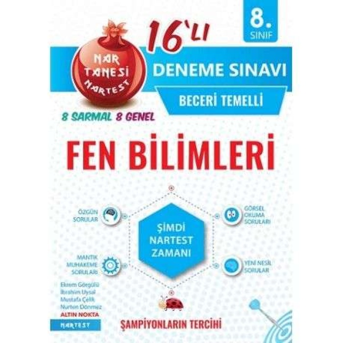 Nartest Yayınları 8. Sınıf Fen Bilimleri 16Lı Deneme