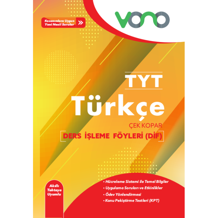 Vono Yayınları Tyt Türkçe Ders İşleme Föyleri