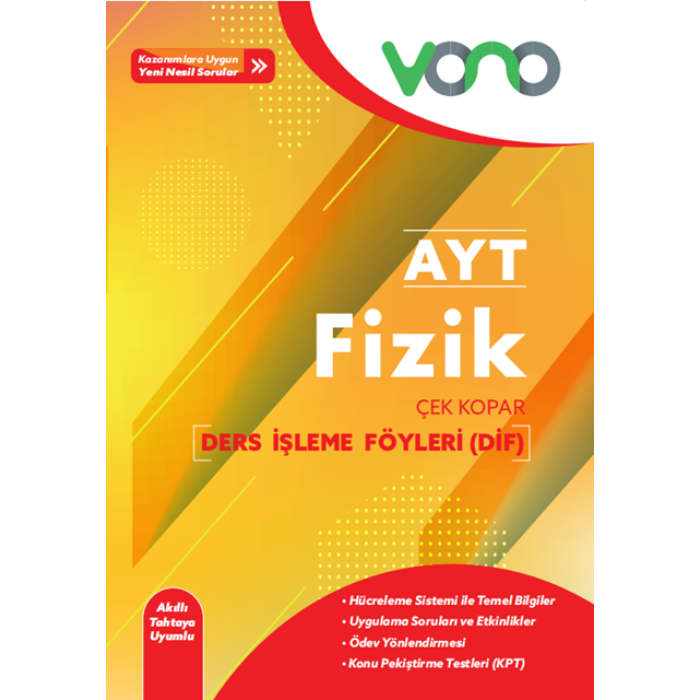 Vono Yayınları Tyt Fizik Ders İşleme Föyleri