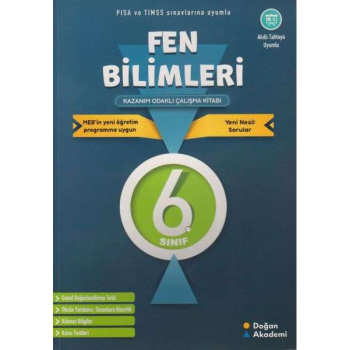 Doğanak Yayınları 6. Sınıf Fen Bilimleri Kazanım Odaklı Çalışma Kitabı