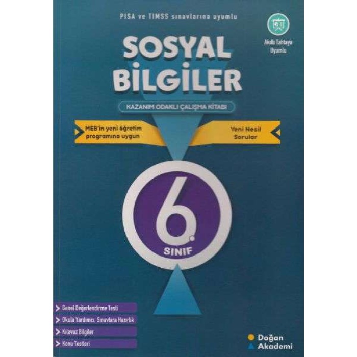 Doğanak Yayınları 6. Sınıf Sosyal Bilgiler Kazanım Odaklı Çalışma Kita