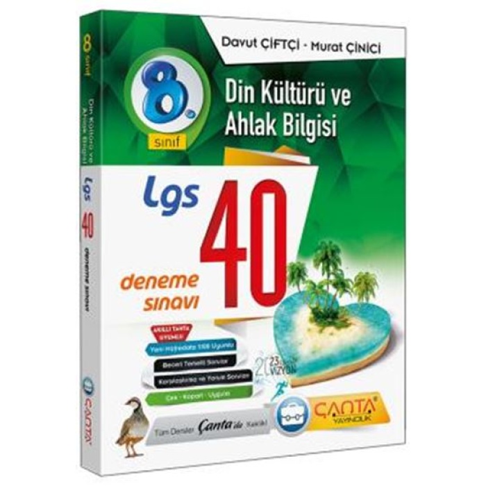 Çanta Yayınları 8. Sınıf Deneme 40 Lgs Din Kültürü ve Ahlak Bilgisi