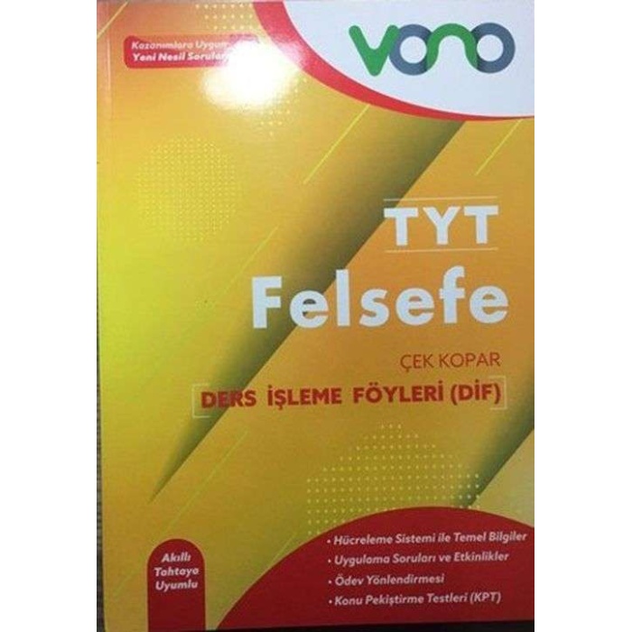 Vono Yayınları Tyt Felsefe Ders İşleme Föyleri