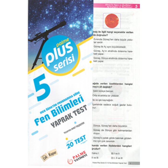 Palme Yaprak Test 5.Sınıf Fen Bilimleri Plus