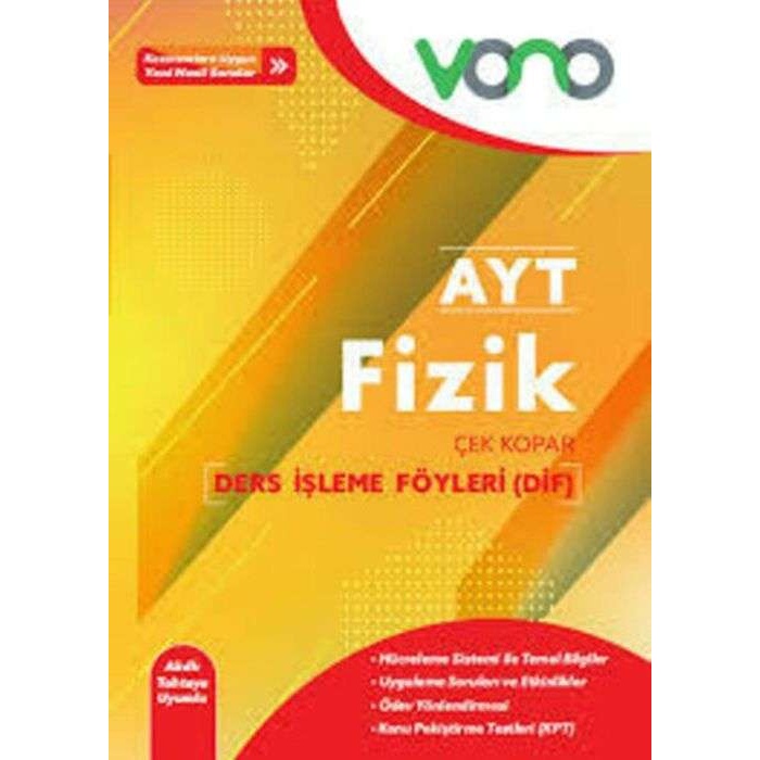 Vono Yayınları Ayt Fizik Ders İşleme Föyleri